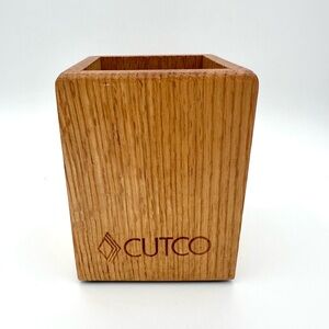 CUTCO Wooden Utensil Box Holder Caddy